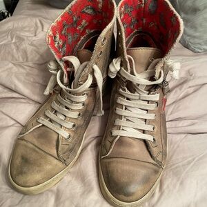 Italian convertible high top sneakers